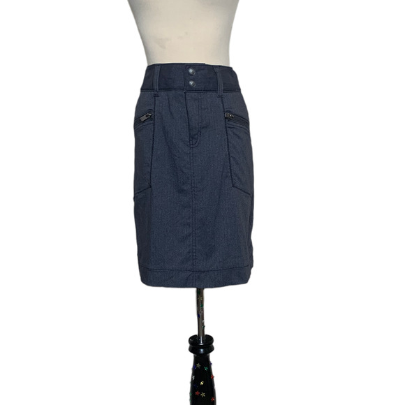 Athleta gray zippered pockets mini skirt size 10 - Picture 1 of 9